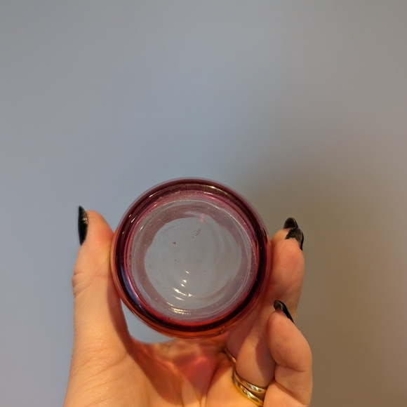 Vintage cranberry glass  Red and Gold Glass Tumblers - Picture 12 of 12